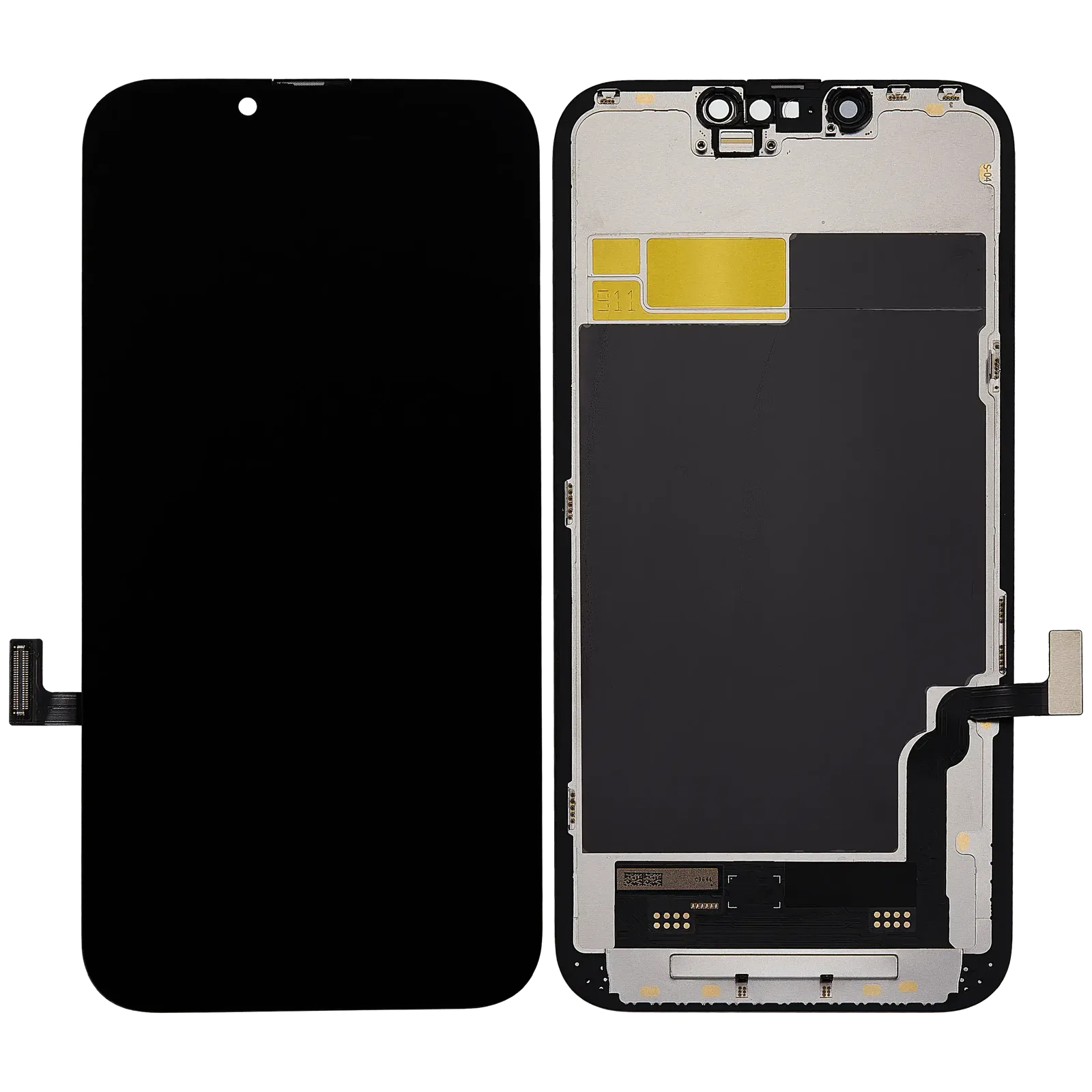 Pantalla OLED y pantalla LCD de repuesto para iPhone, una al lado de la otra